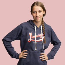 Load image into Gallery viewer, #2026 - Ladies LIMBURGER Hoodie Sweatshirt Heathered Navy
