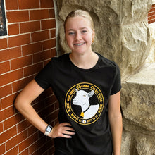 Load image into Gallery viewer, #2026 - Ladies BUTTON LOGO T Black Crewneck
