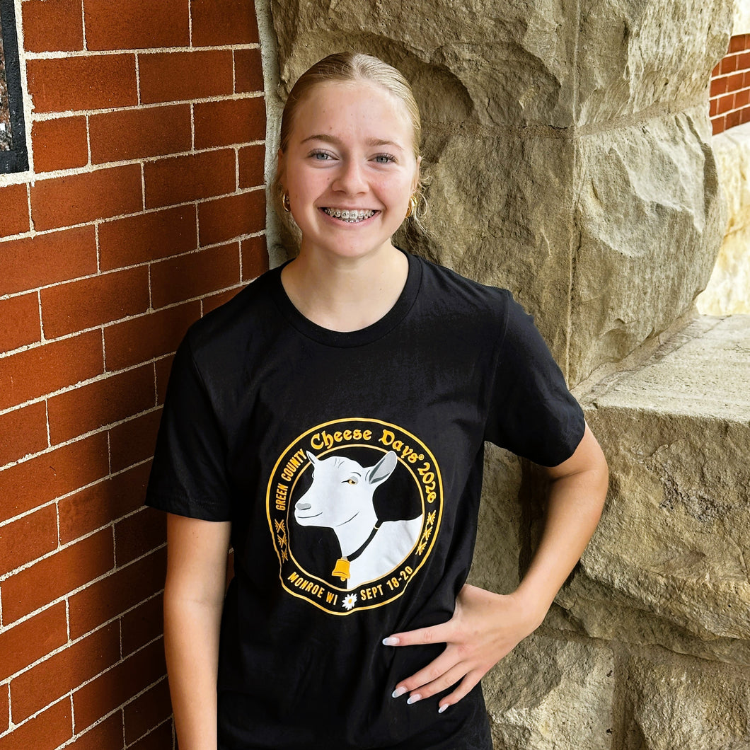 #2026 - Unisex BUTTON LOGO T Black